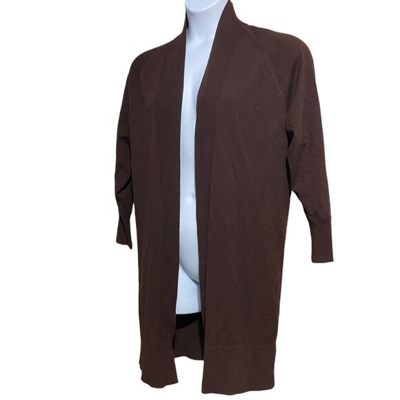 A New Day chocolate brown duster length cardigan - medium - Picture 2 of 7